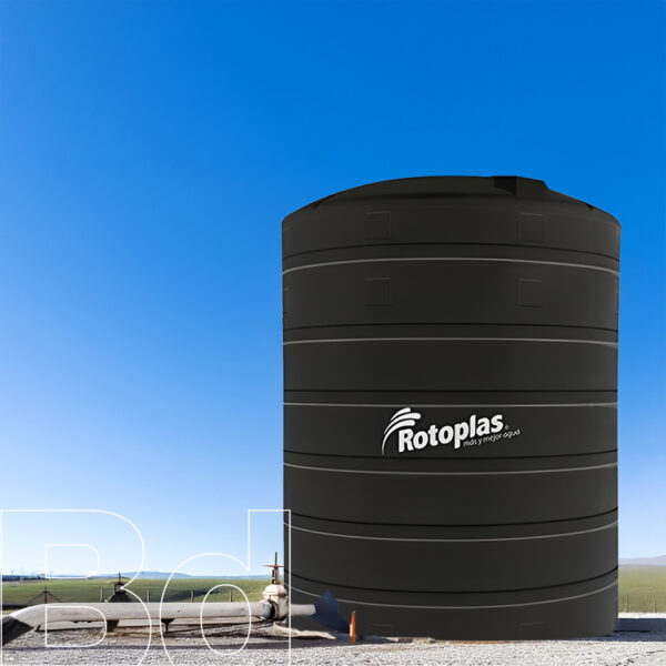 Tanque Industrial Rotoplas Reforzado 40% 25,000 litros negro